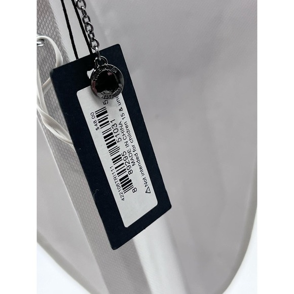 Steve Madden Layered Tri Tone Mixed Metal Bling Stones Curb Chain Necklace New - Picture 9 of 16